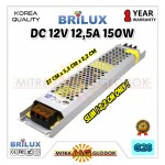 Power Supply Trafo Brilux DC 12V 12.5A | 150W + Slim (Super Quality)